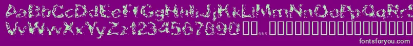 Apokalypto Font – Green Fonts on Purple Background