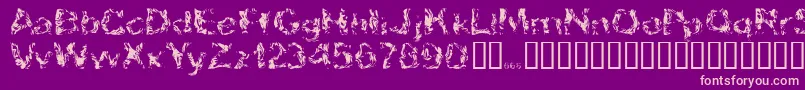Apokalypto Font – Pink Fonts on Purple Background