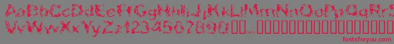 Apokalypto Font – Red Fonts on Gray Background