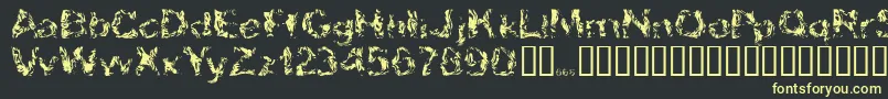 Apokalypto-Schriftart – Gelbe Schriften auf schwarzem Hintergrund