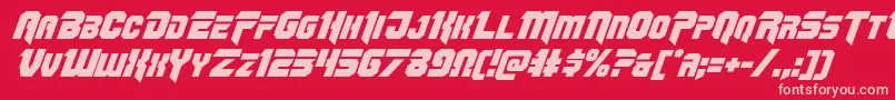 Omegaforceital12 Font – Pink Fonts on Red Background