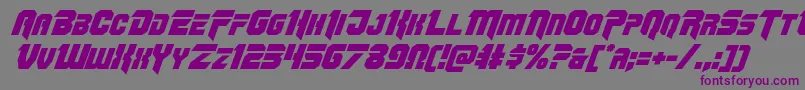 Omegaforceital12 Font – Purple Fonts on Gray Background