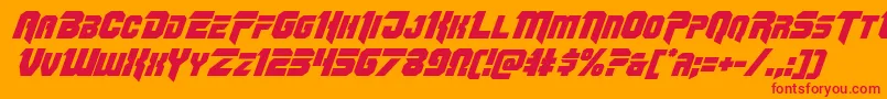 Omegaforceital12 Font – Red Fonts on Orange Background