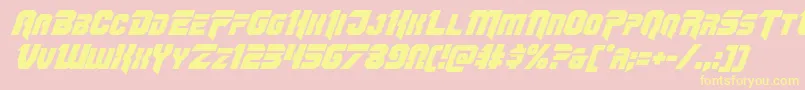 Omegaforceital12 Font – Yellow Fonts on Pink Background