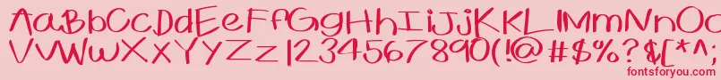 Kbexpansive Font – Red Fonts on Pink Background