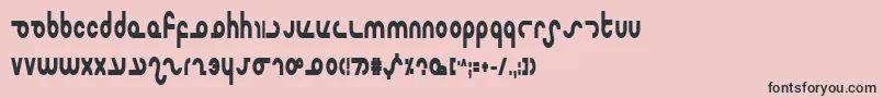 フォントMastercb – ピンクの背景に黒い文字
