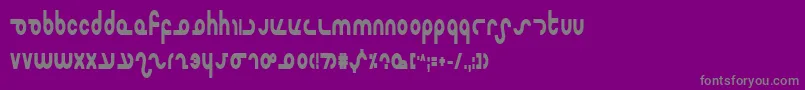 フォントMastercb – 紫の背景に灰色の文字