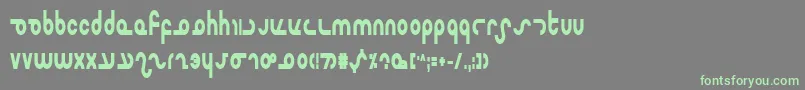 フォントMastercb – 灰色の背景に緑のフォント