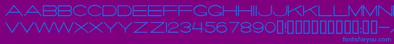 Salaryman Font – Blue Fonts on Purple Background