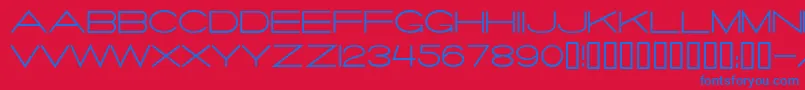 Salaryman Font – Blue Fonts on Red Background