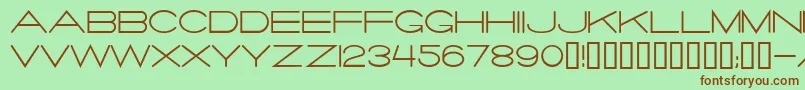 Salaryman Font – Brown Fonts on Green Background