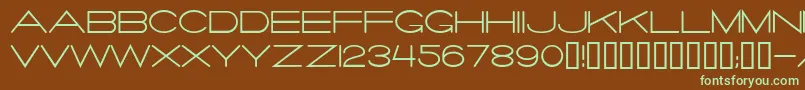 Salaryman Font – Green Fonts on Brown Background