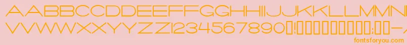 Salaryman Font – Orange Fonts on Pink Background