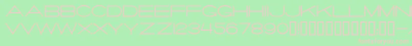 Salaryman Font – Pink Fonts on Green Background