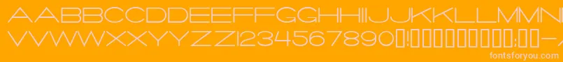 Salaryman Font – Pink Fonts on Orange Background