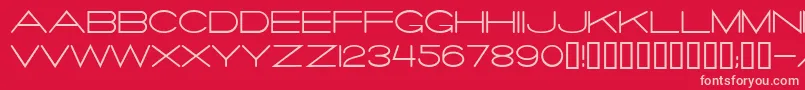 Salaryman Font – Pink Fonts on Red Background