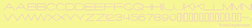 Salaryman Font – Pink Fonts on Yellow Background