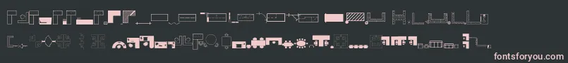 Шрифт Officeplanning – розовые шрифты на чёрном фоне