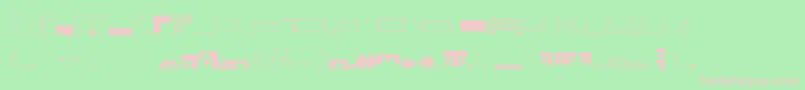 フォントOfficeplanning – 緑の背景にピンクのフォント