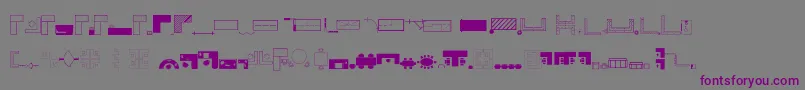 フォントOfficeplanning – 紫色のフォント、灰色の背景