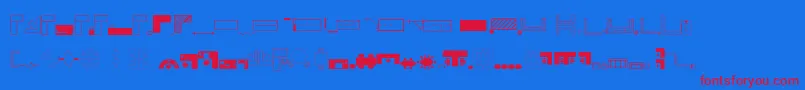 フォントOfficeplanning – 赤い文字の青い背景