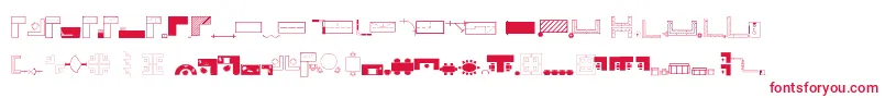 フォントOfficeplanning – 白い背景に赤い文字