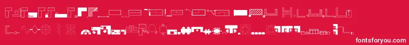Czcionka Officeplanning – białe czcionki na czerwonym tle