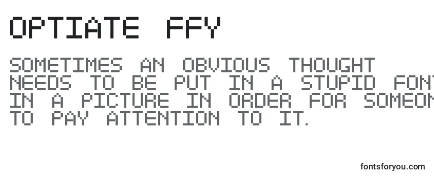 Шрифт Optiate ffy
