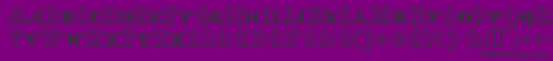 Шрифт MavericksLuckyClubs – чёрные шрифты на фиолетовом фоне