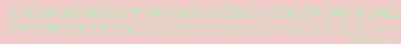 MavericksLuckyClubs Font – Green Fonts on Pink Background