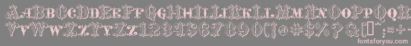 MavericksLuckyClubs Font – Pink Fonts on Gray Background