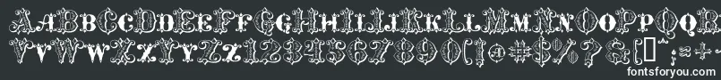 MavericksLuckyClubs Font – White Fonts on Black Background