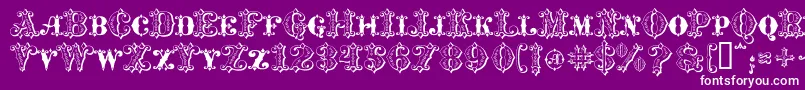 MavericksLuckyClubs Font – White Fonts on Purple Background