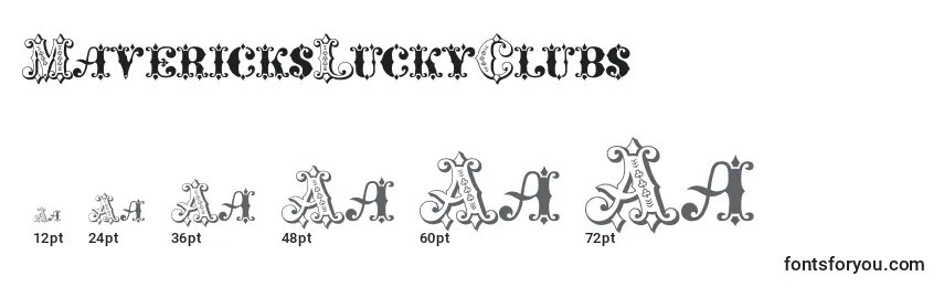 MavericksLuckyClubs Font Sizes