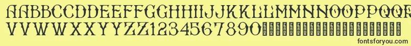 BradfordRegular Font – Black Fonts on Yellow Background