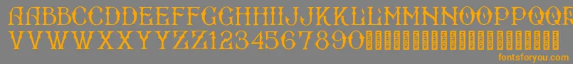 BradfordRegular Font – Orange Fonts on Gray Background