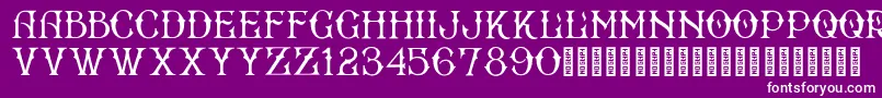 フォントBradfordRegular – 紫の背景に白い文字