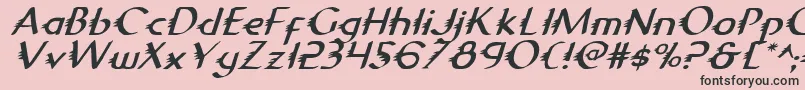 Gypsyroadi Font – Black Fonts on Pink Background