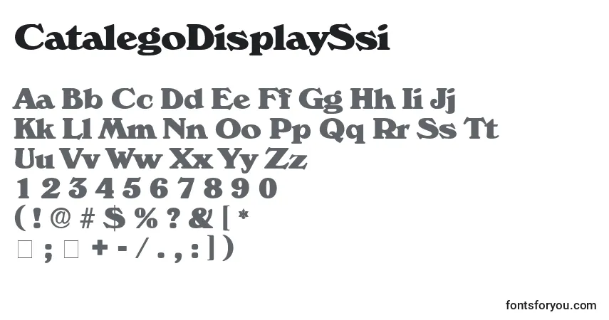 Шрифт CatalegoDisplaySsi – алфавит, цифры, специальные символы