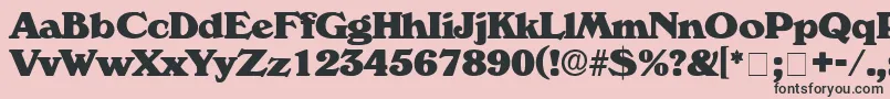 Шрифт CatalegoDisplaySsi – чёрные шрифты на розовом фоне