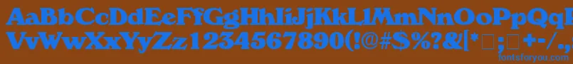 CatalegoDisplaySsi Font – Blue Fonts on Brown Background