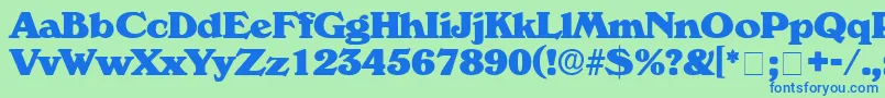 CatalegoDisplaySsi Font – Blue Fonts on Green Background