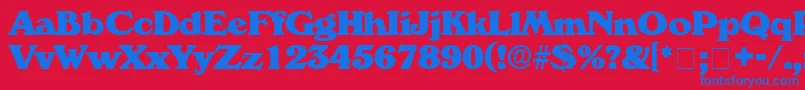 CatalegoDisplaySsi Font – Blue Fonts on Red Background