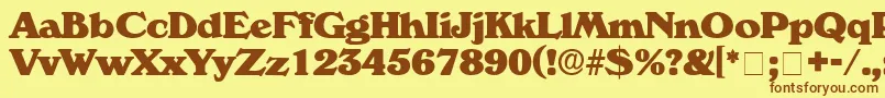 CatalegoDisplaySsi Font – Brown Fonts on Yellow Background