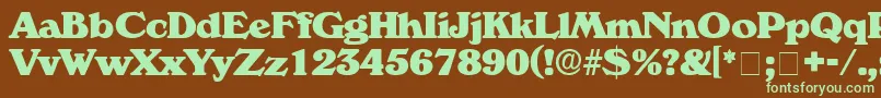 CatalegoDisplaySsi Font – Green Fonts on Brown Background