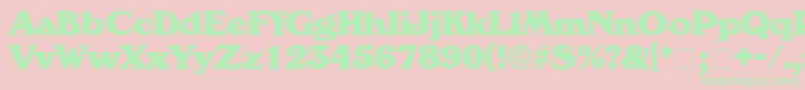 CatalegoDisplaySsi-fontti – vihreät fontit vaaleanpunaisella taustalla
