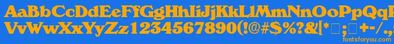 CatalegoDisplaySsi Font – Orange Fonts on Blue Background