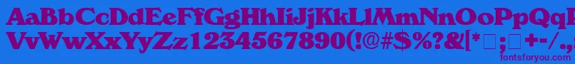 CatalegoDisplaySsi Font – Purple Fonts on Blue Background