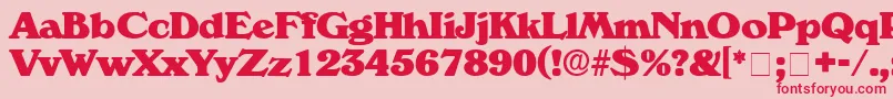 CatalegoDisplaySsi Font – Red Fonts on Pink Background