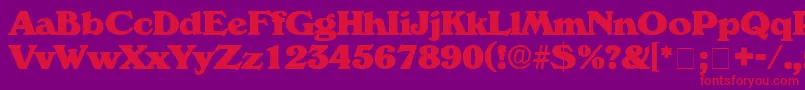 CatalegoDisplaySsi Font – Red Fonts on Purple Background